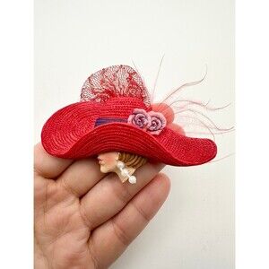 Red Hat society brooch pin